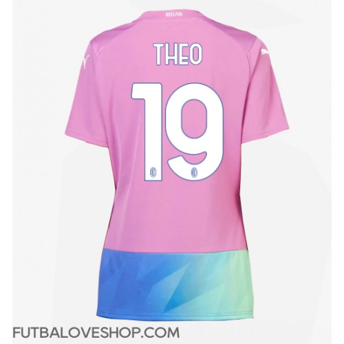 Dres AC Milan Theo Hernandez #19 Tretina pre Ženy 2023-24 Krátky Rukáv